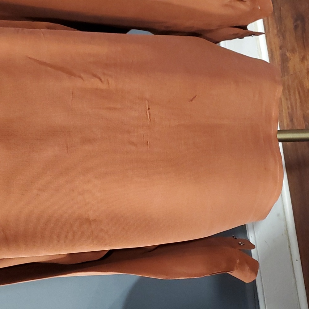 Silks vtg  brown silk button down Career Office Board Room  shirt size M - Picture 10 of 14